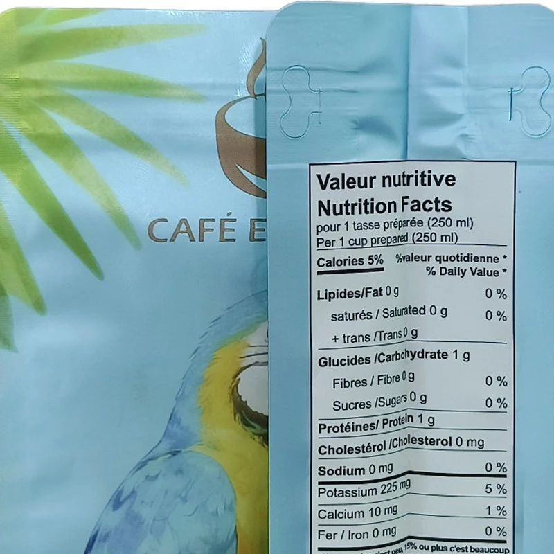 Eight-sided Zipper Coffee Bag wholesale